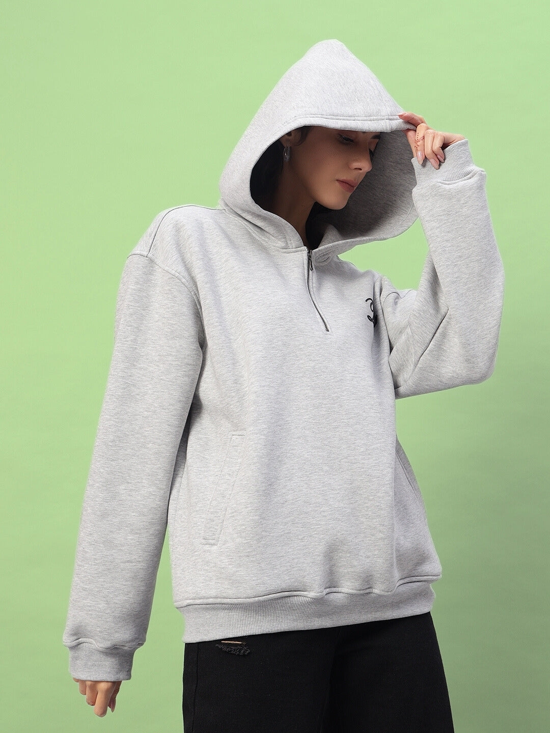 Women's Amarillo Fleece Hoodie (Melange Grey)