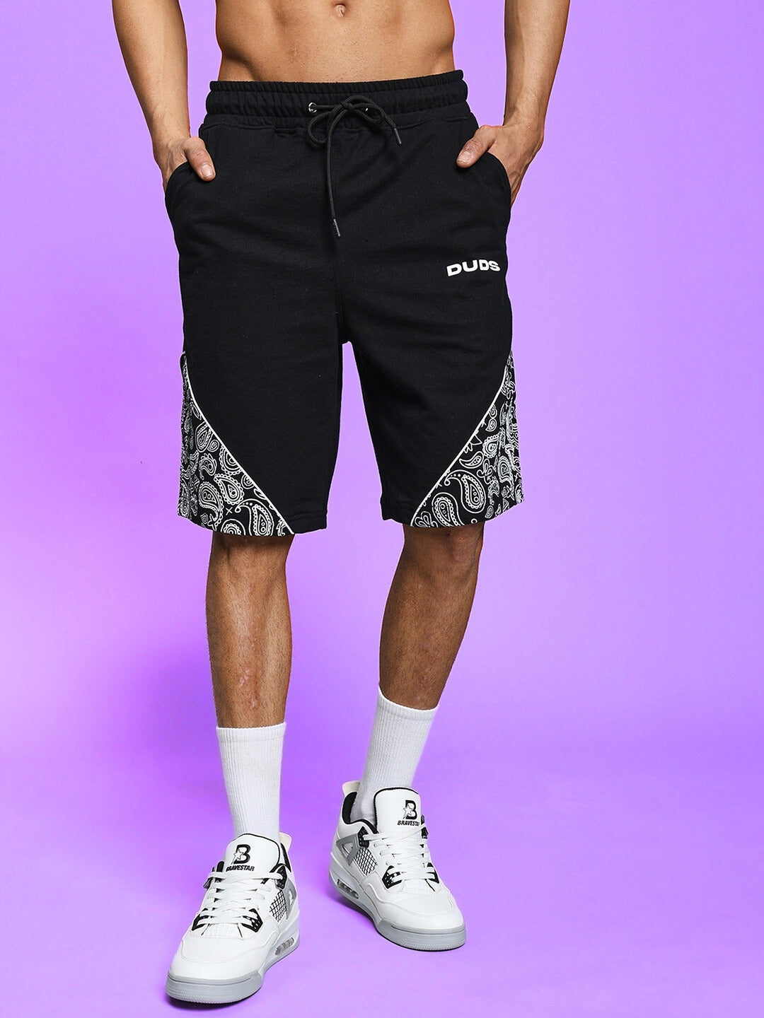 CALVIN REGULAR FIT SHORTS (BLACK)