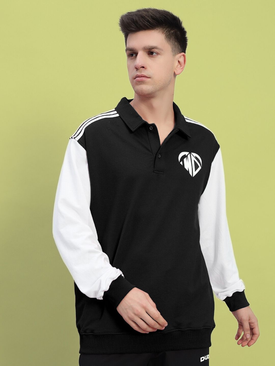 WD CORVUS SWEATSHIRT(WHITE-BLACK)