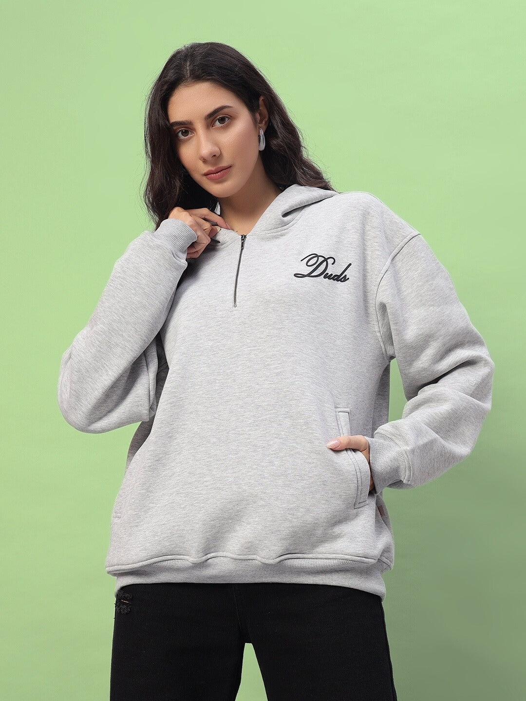 Women's Amarillo Fleece Hoodie (Melange Grey)