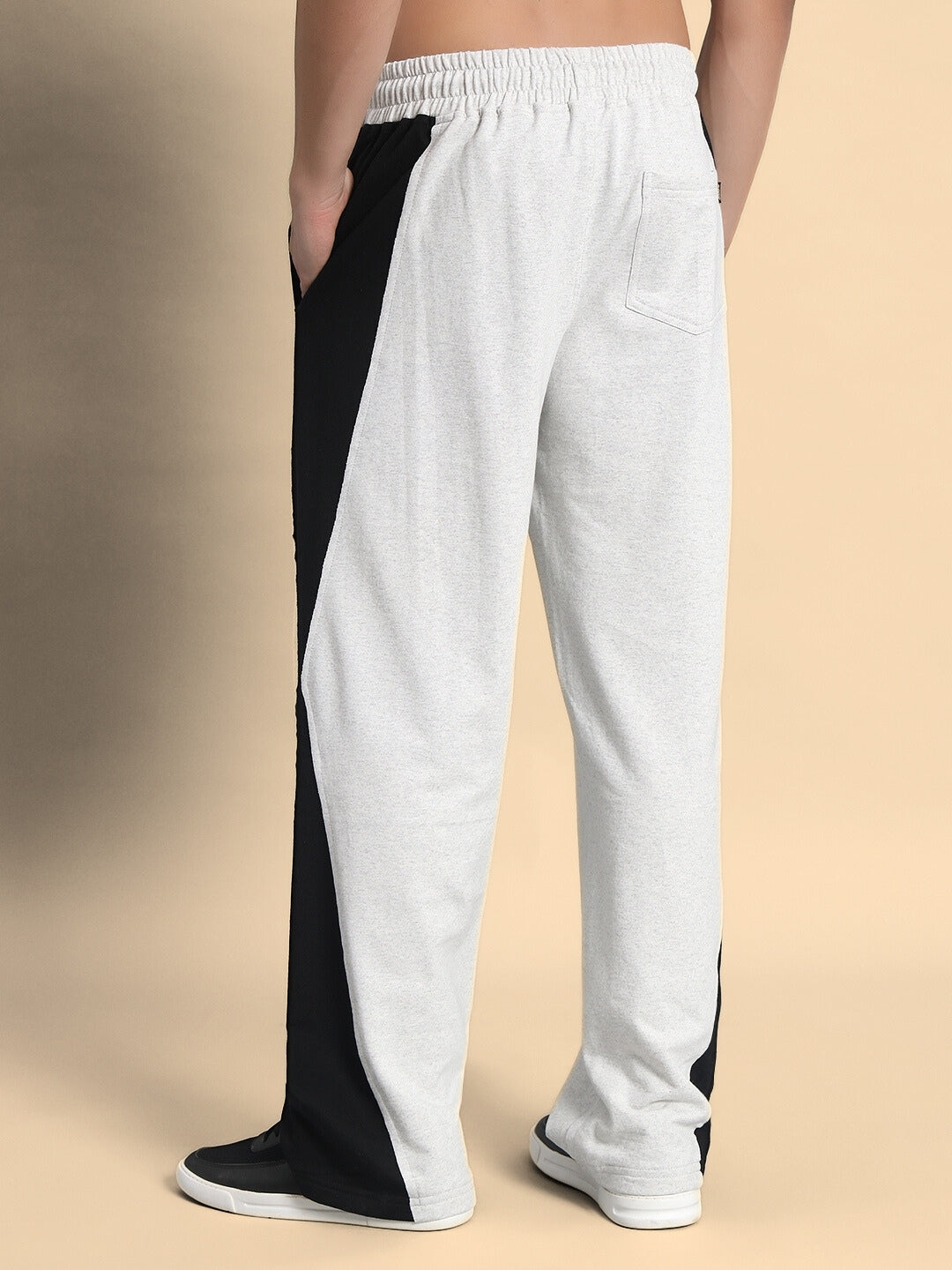 REVIVE SIDE CONTRAST JOGGERS (MELANGE GREY-BLACK)