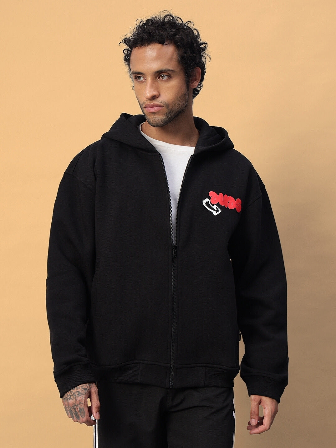 Never Be Afraid Fleece Hoodie (Black)