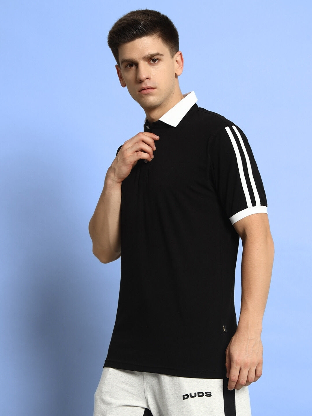 STAUNCH POLO REGULAR FIT T-SHIRT (BLACK)