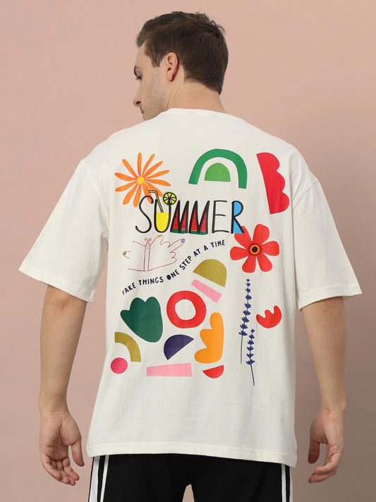 summer over sized t shirt off white