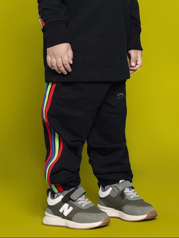 RAINBOW CO-ORD FOR BOYS & GIRLS (BLACK)