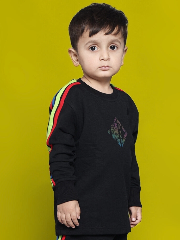 Rainbow Oversized Sweatshirt Boys & Girls (Black)