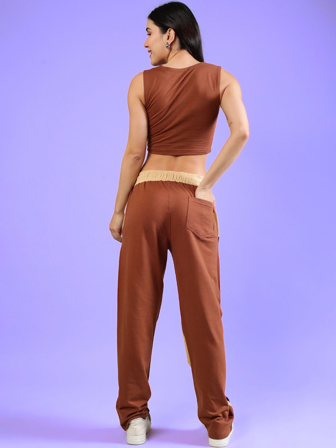 WOMEN'S BRACING CO-ORD SET (CREAM BROWN)