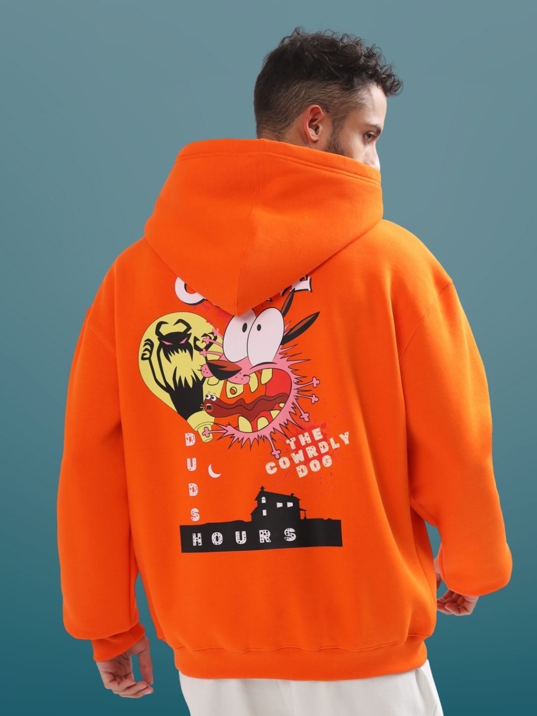 Courage Oversized Hoodie (Orange) - Wearduds