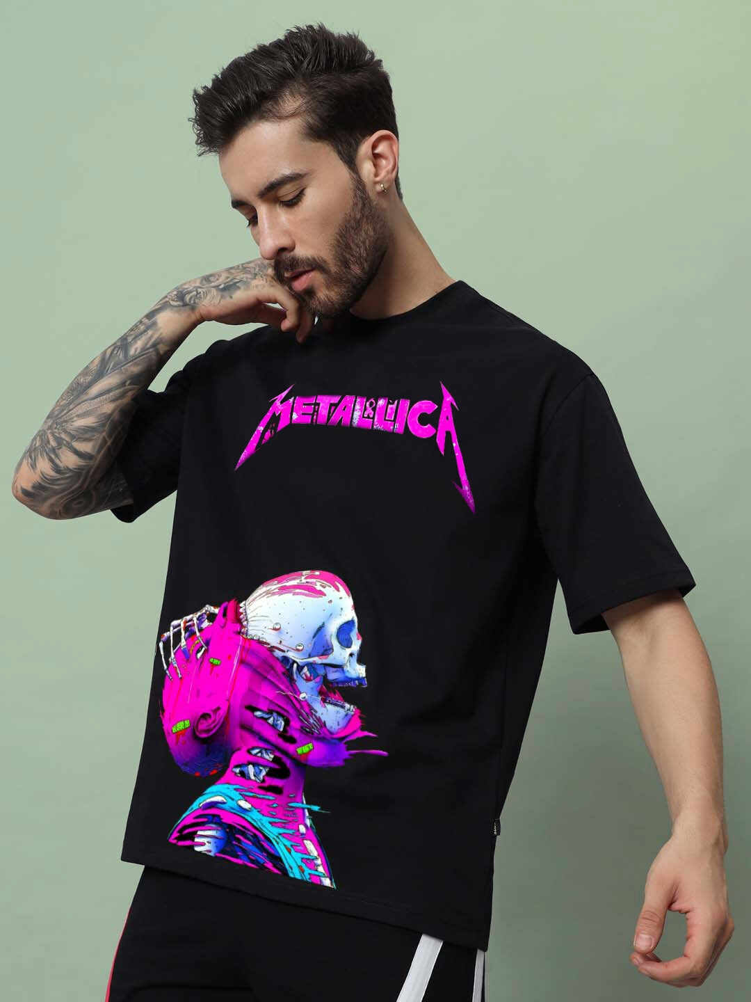 Metallica Over-Sized T-Shirt (Black)