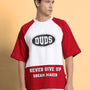 Never Give Up Oversized T-Shirt (Red)