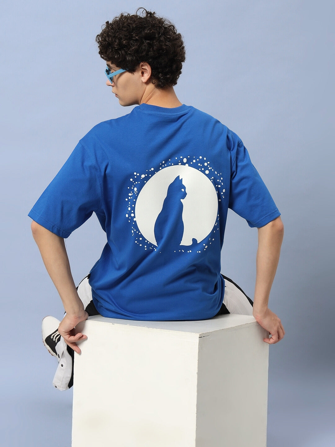 Luna Over-Sized T-Shirt (Royal Blue)