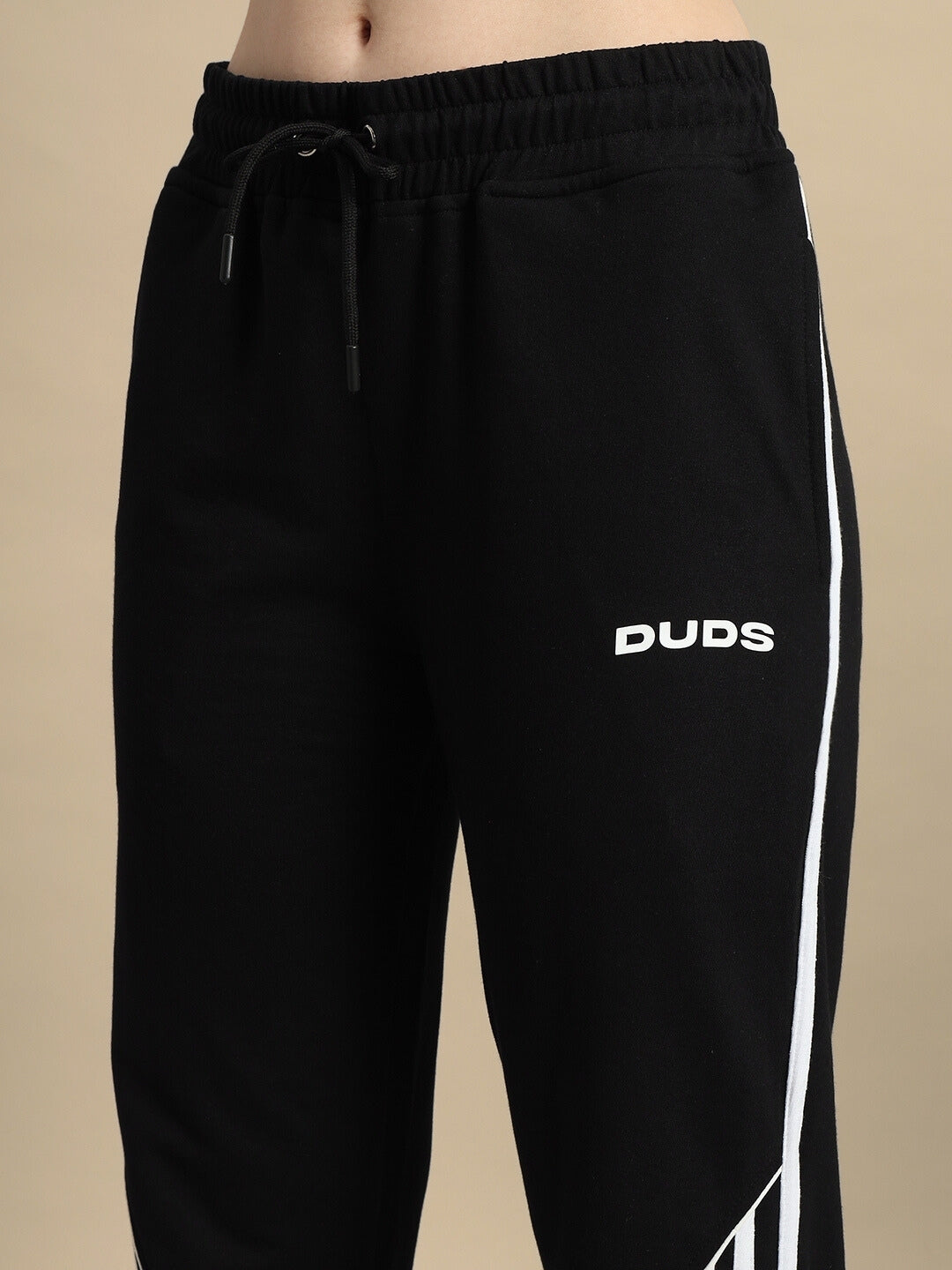 WOMEN'S RIPPLE CONTRAST JOGGERS (BLACK)