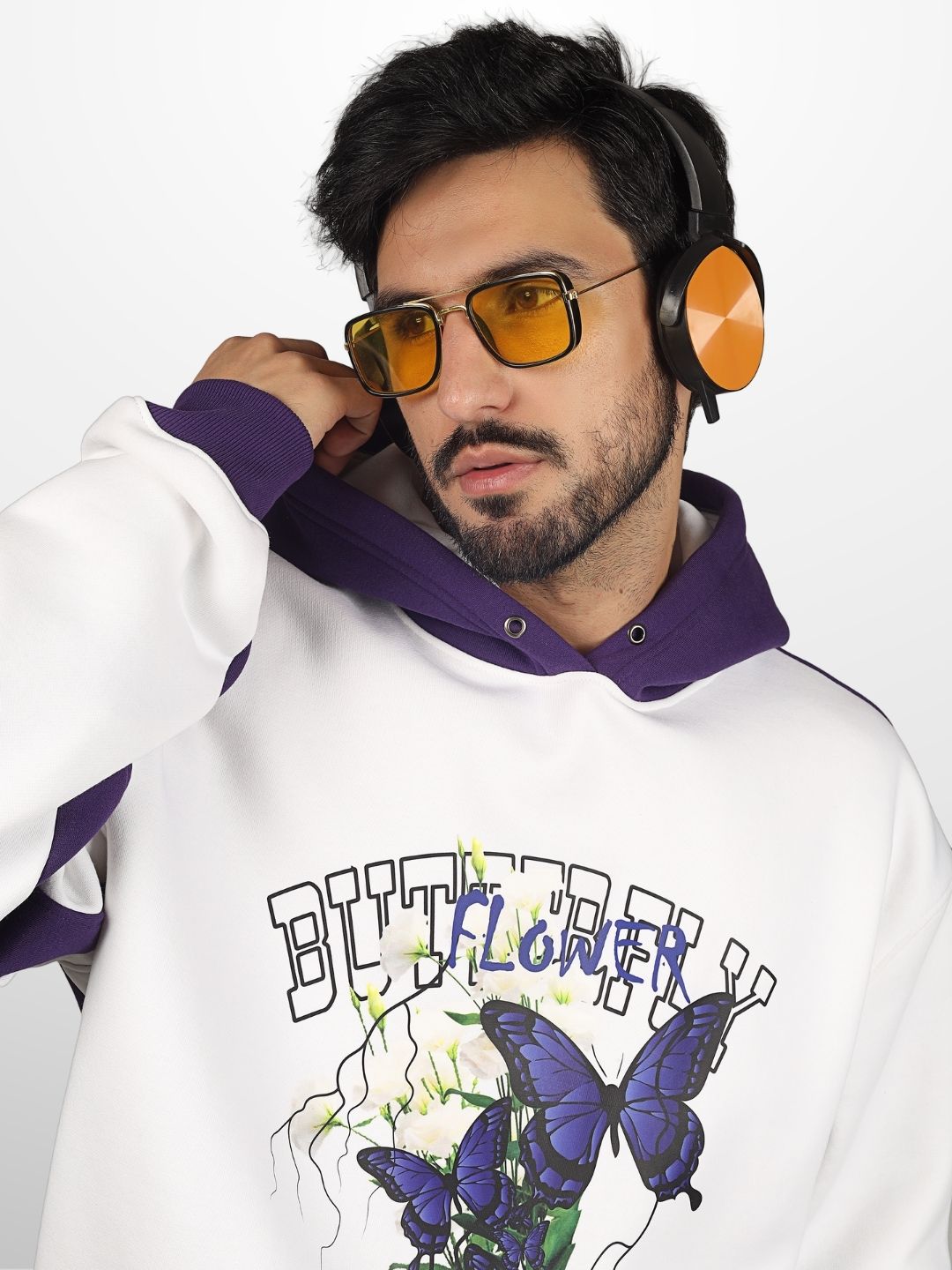 Butterfly Colorblock Oversize Hoodie - Wearduds