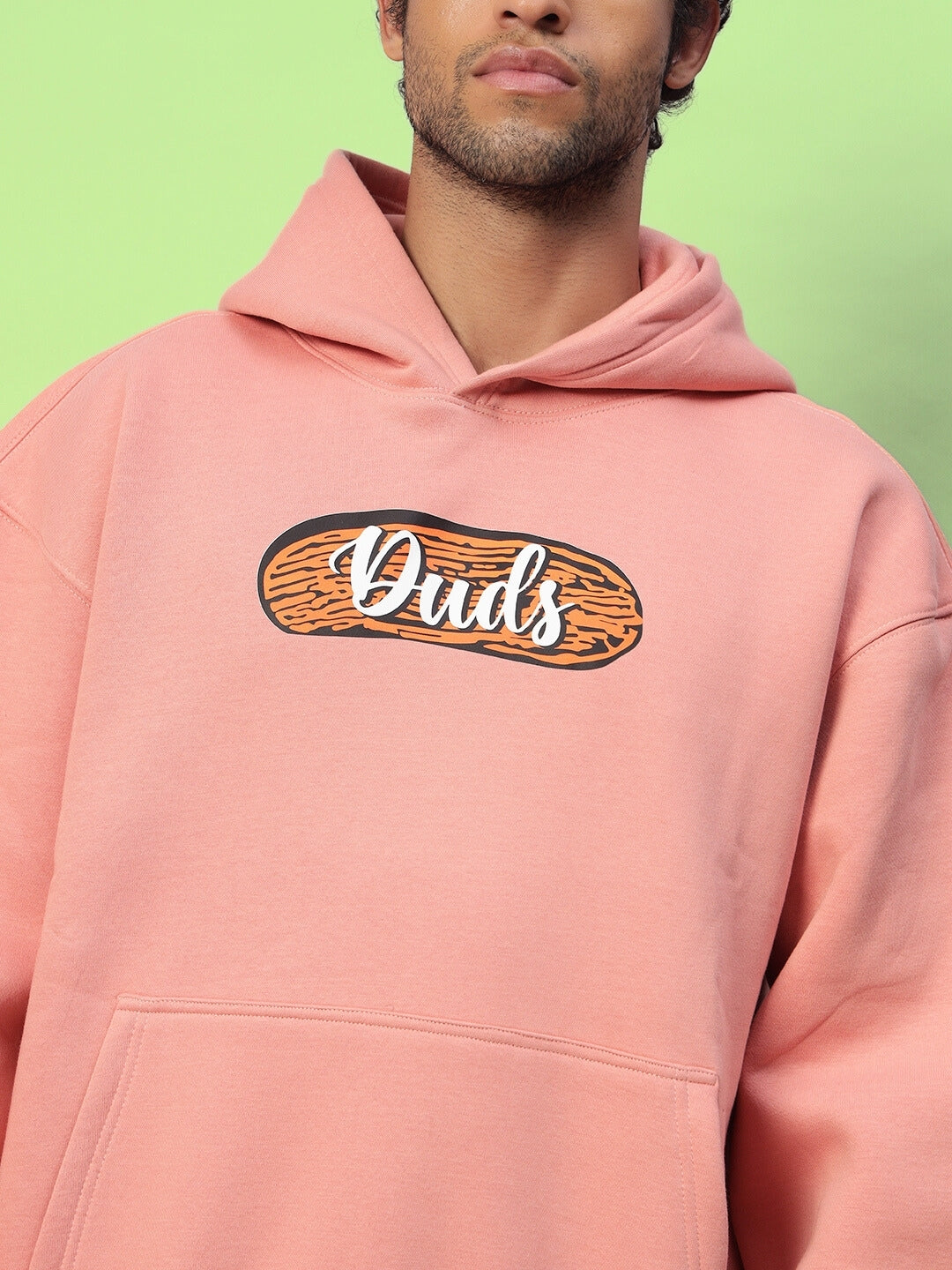 DELIBERATE FLEECE HOODIE (PEACH)