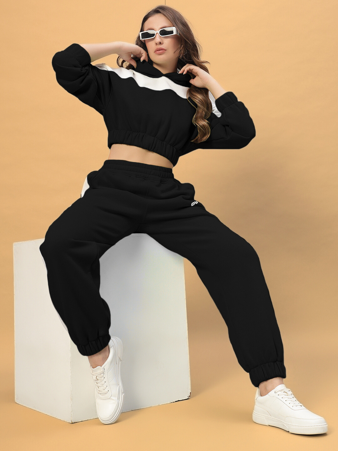 RIZZLER COLORBLOCK CO-ORD (BLACK)