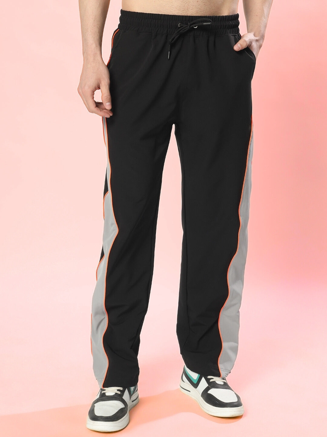 Rage Relaxed Fit Cargo Pants (Black-Grey)