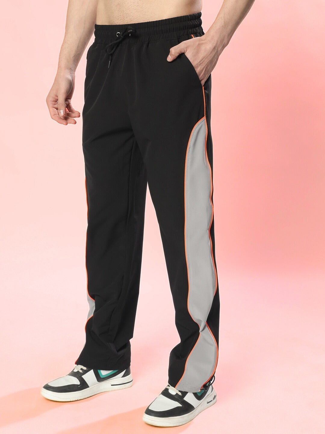 Rage Relaxed Fit Cargo Pants (Black-Grey)