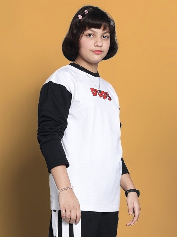 BITSY OVERSIZED SWEATSHIRT BOYS & GIRLS (WHITE)