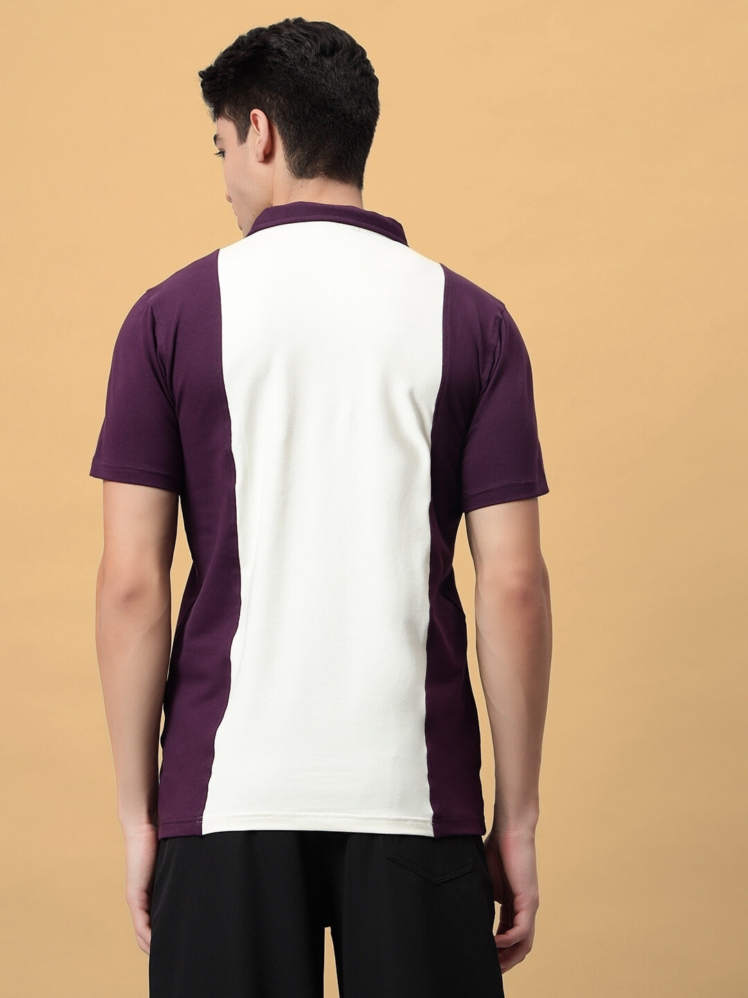 Glory Regular Fit T-Shirt (Purple-Off White)