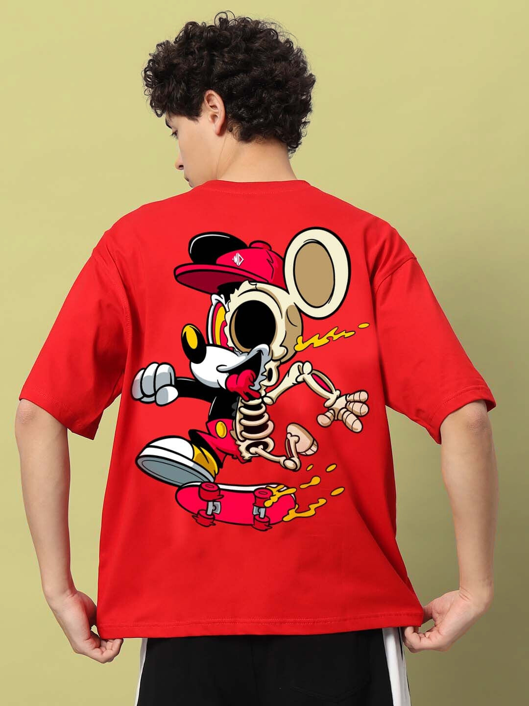 Mickey Over-Sized T-Shirt (Red)