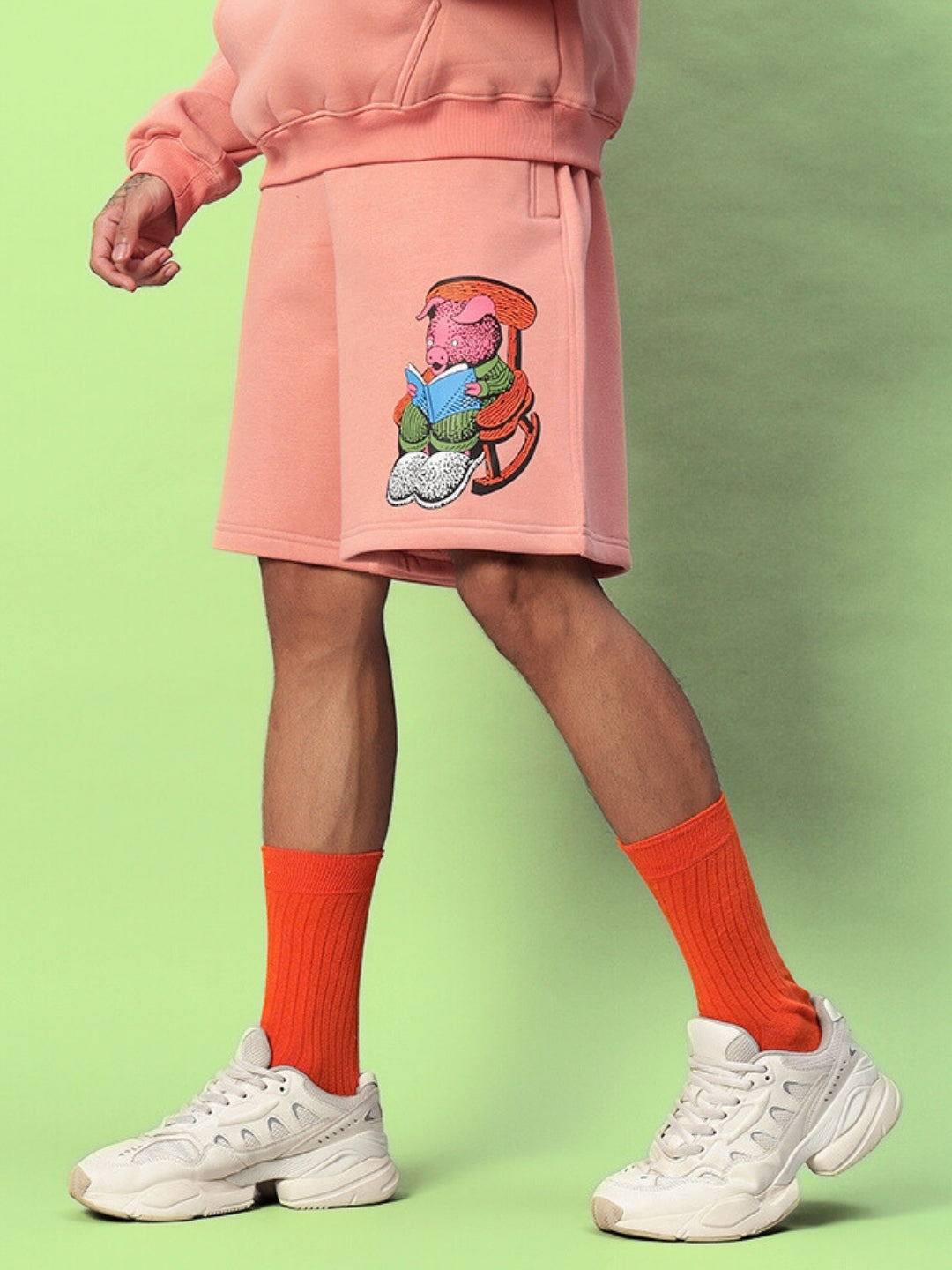 Deliberate Fleece Shorts (Peach)