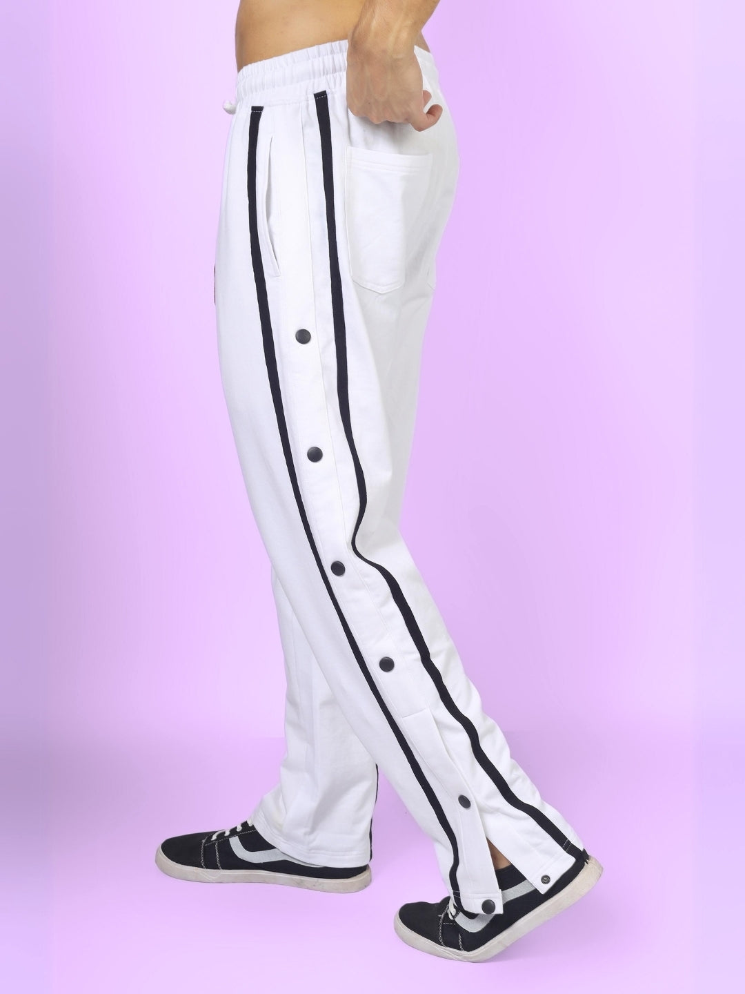 CONTRAST PANEL JOGGERS (WHITE)