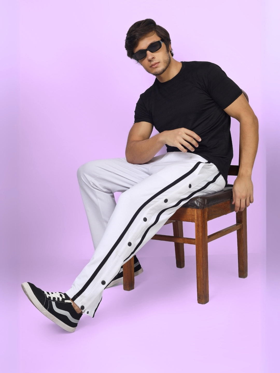 CONTRAST PANEL JOGGERS (WHITE)