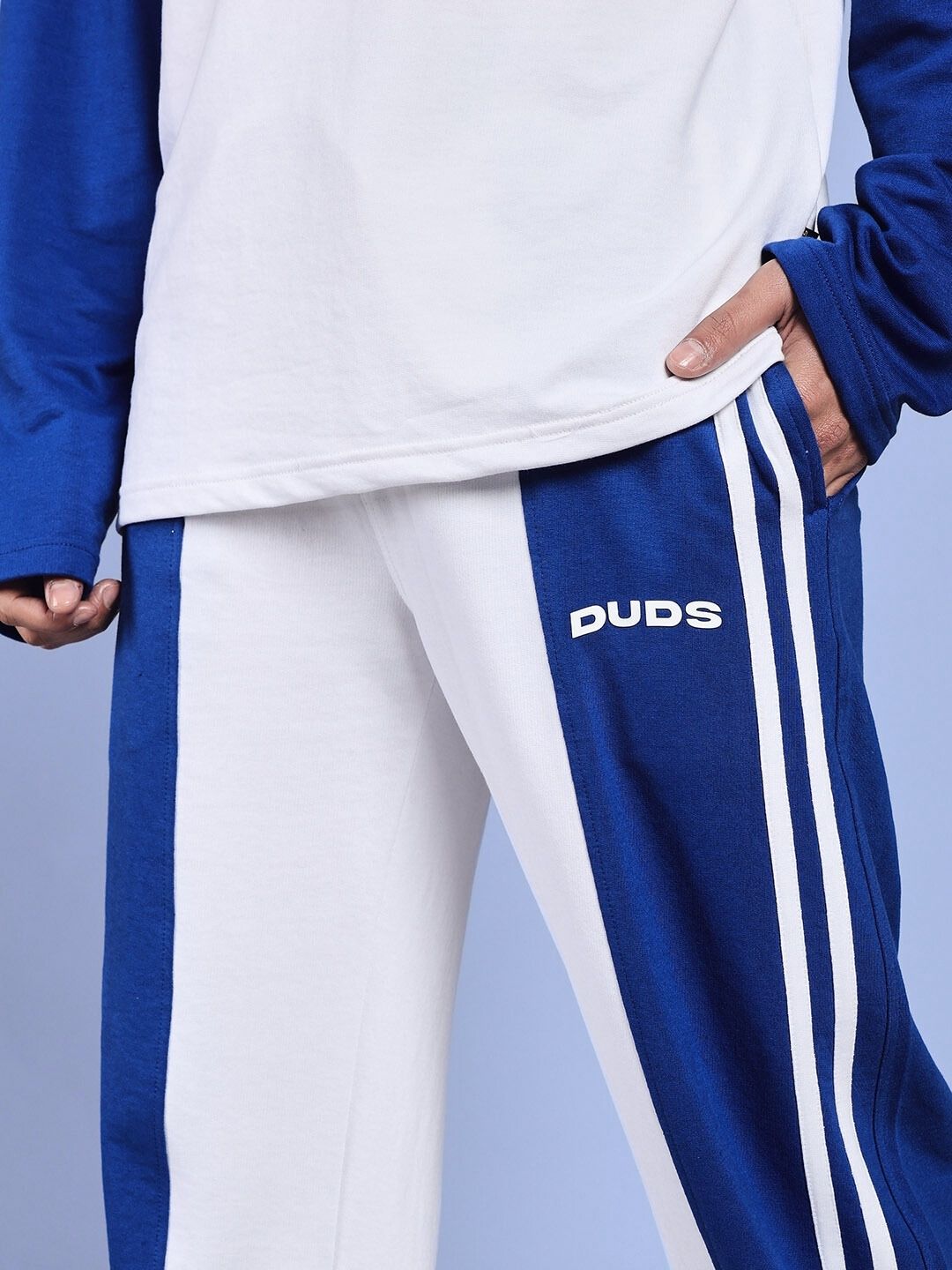 BALMY RELAXED FIT JOGGER (WHITE-BLUE)