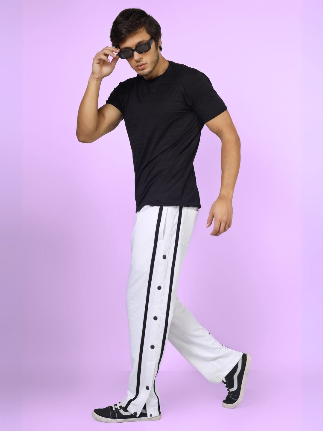 CONTRAST PANEL JOGGERS (WHITE)