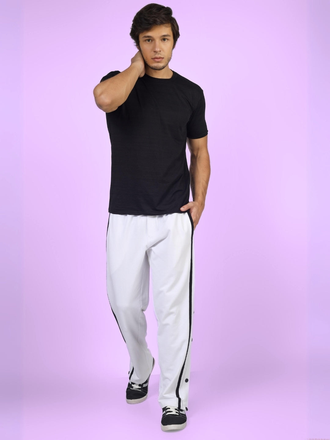 CONTRAST PANEL JOGGERS (WHITE)