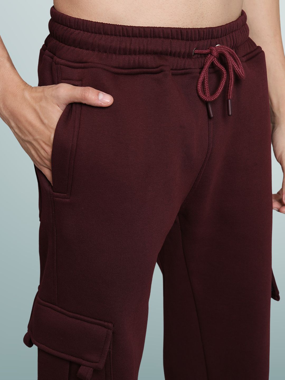 Maroon Relaxed Fit Cargo Pant - Wearduds