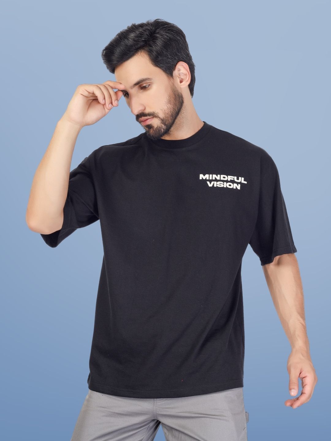 Mindful Vision Over-Sized T-Shirt (Black) - Wearduds