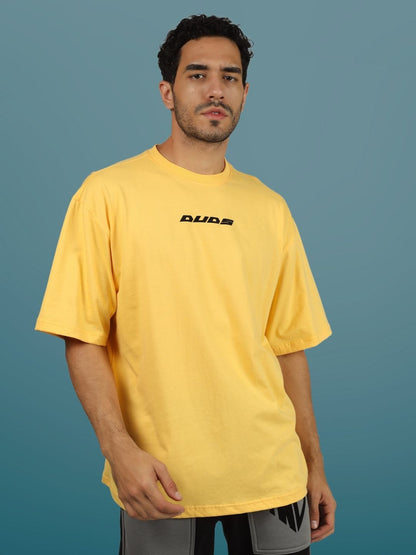 Liquify Smiley Over-Sized T-Shirt (Yellow) - Wearduds