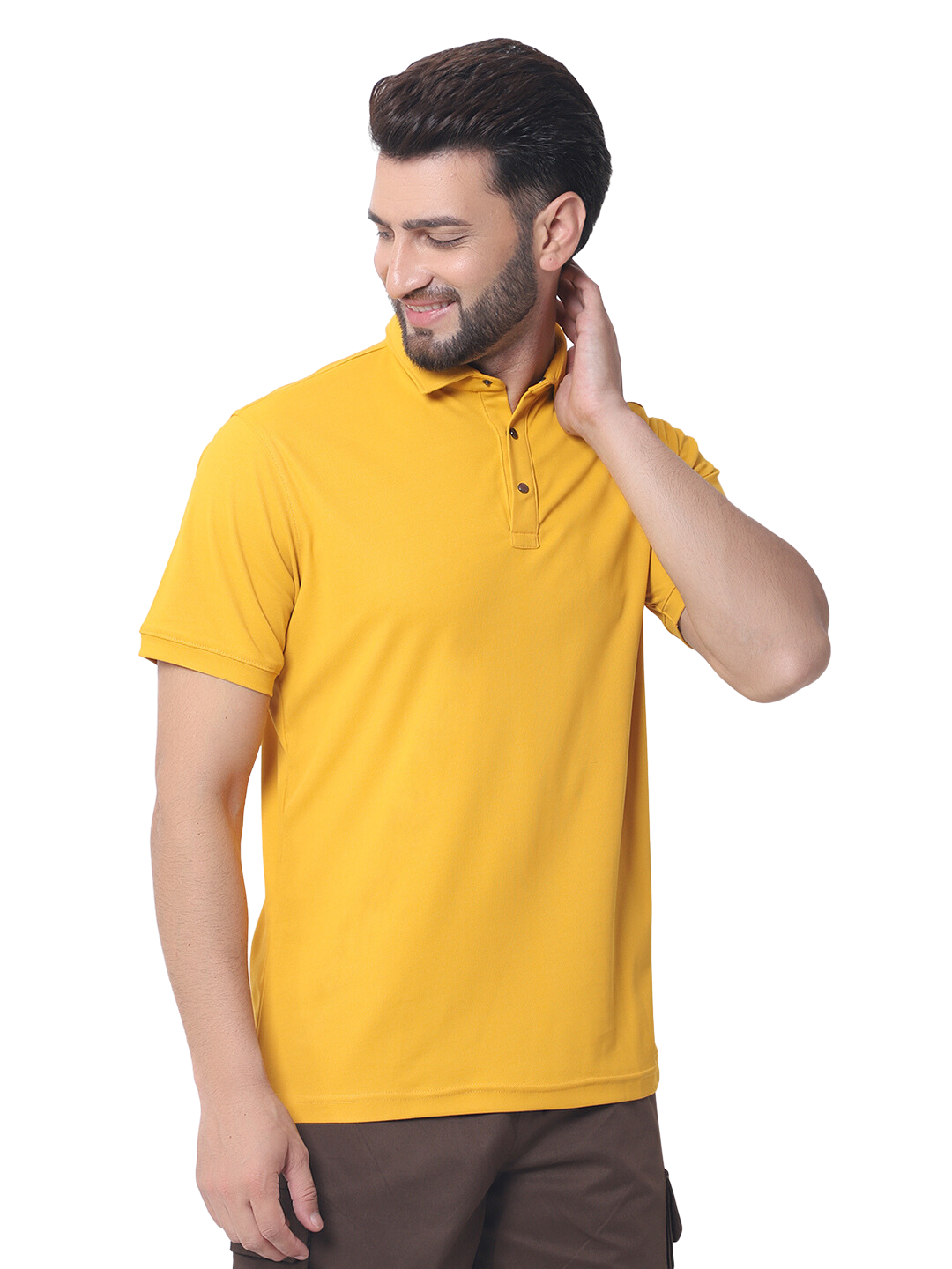 Yellow Polo Neck T-Shirt - Wearduds