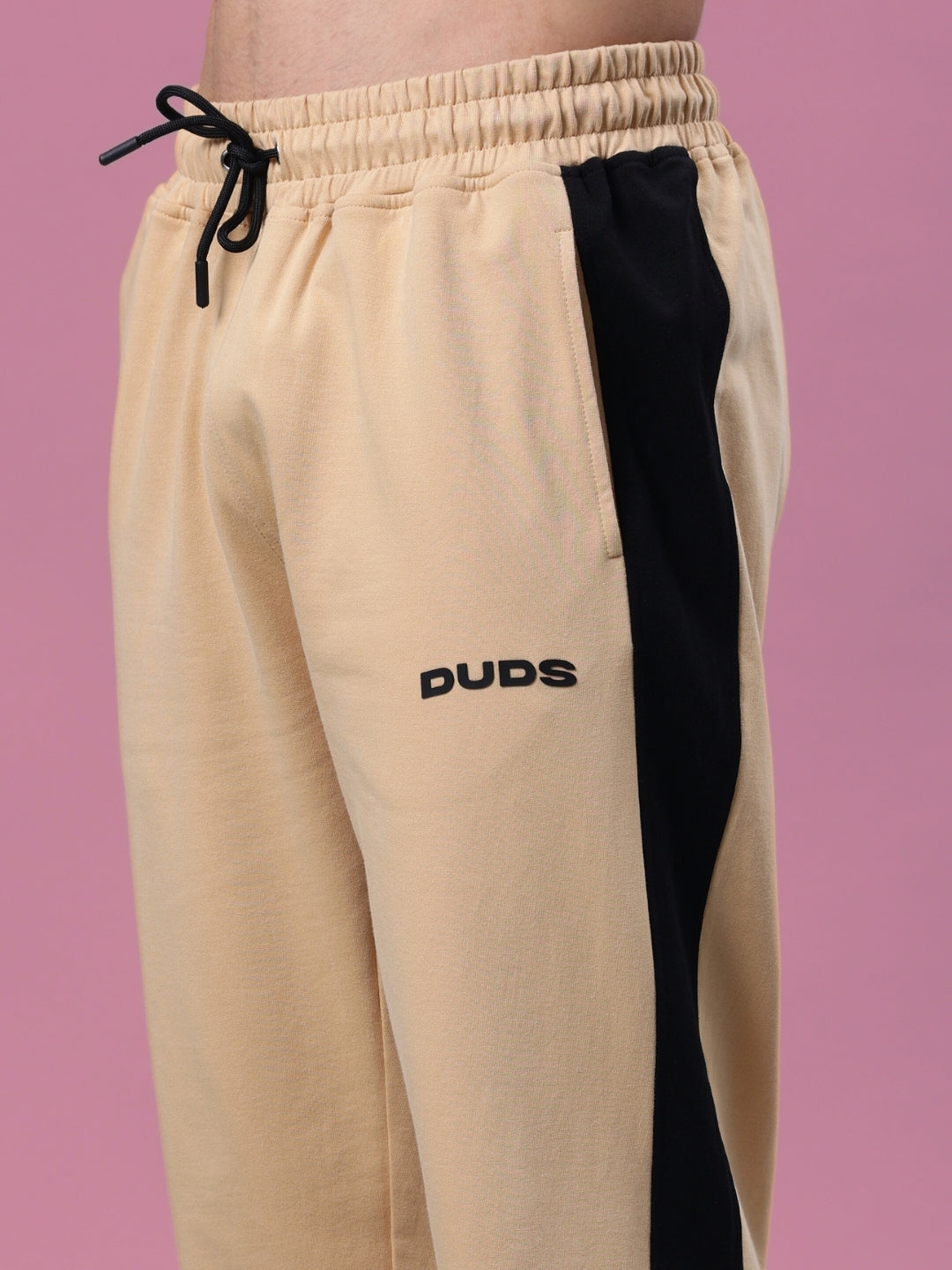 HURTLE BAGGY JOGGERS (BEIGE-BLACK)