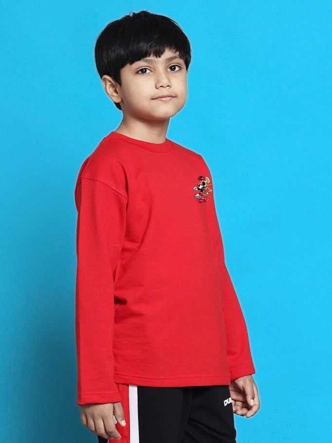 MICKEY OVERSIZED SWEATSHIRT BOYS & GIRLS (RED)