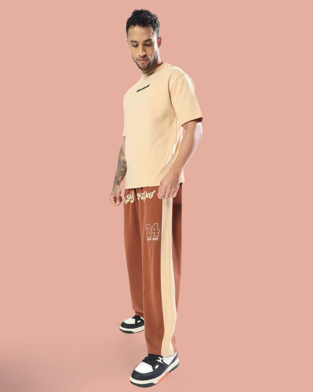 DUDS PLAY BAGGY JOGGERS (BROWN-BEIGE)