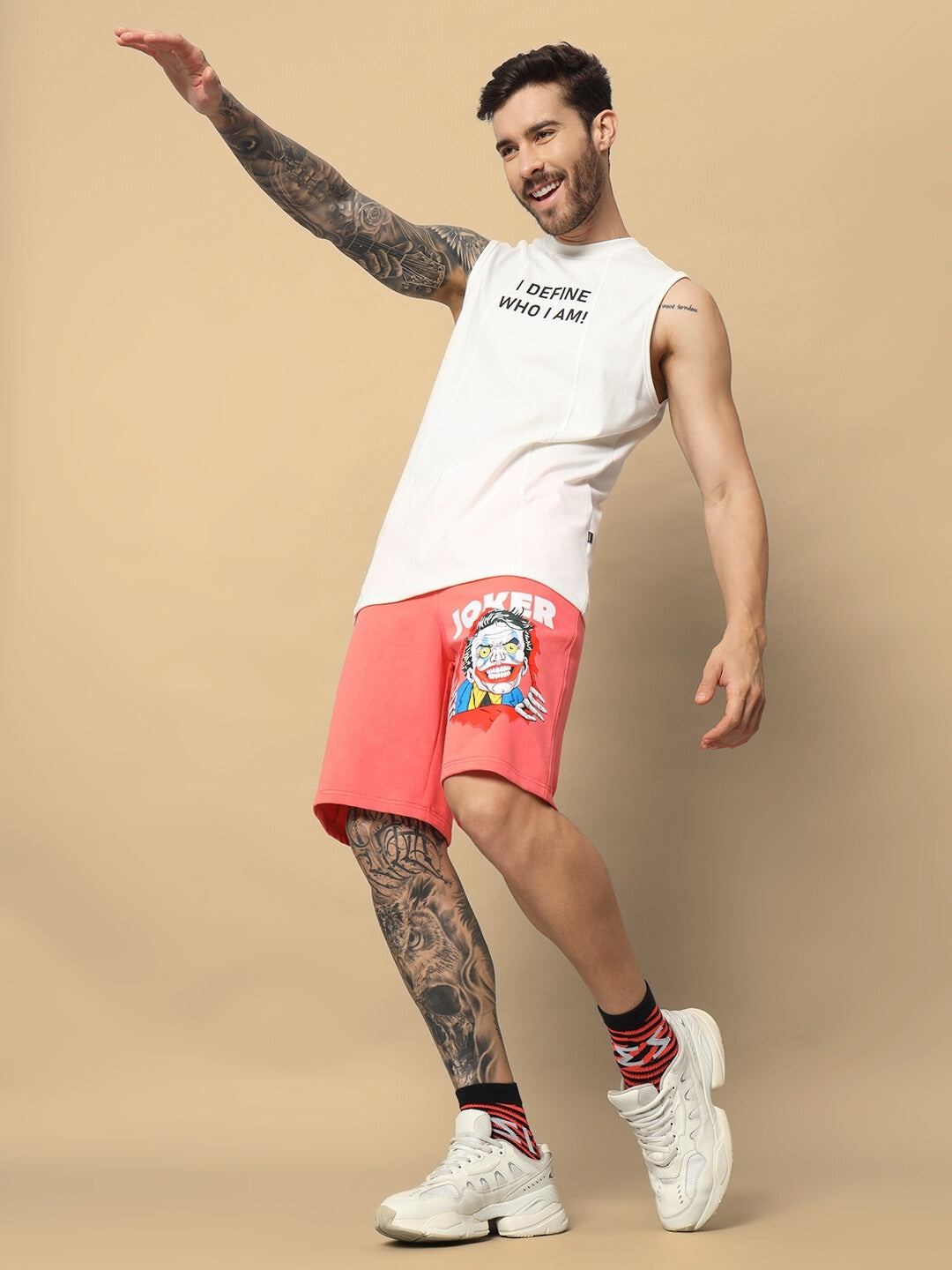 Joker Regular Fit Shorts (Pantone Peach)