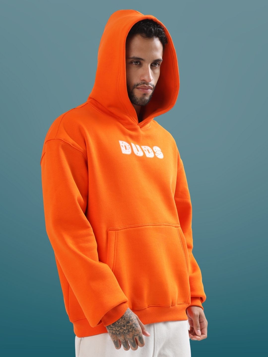 Courage Oversized Hoodie (Orange) - Wearduds