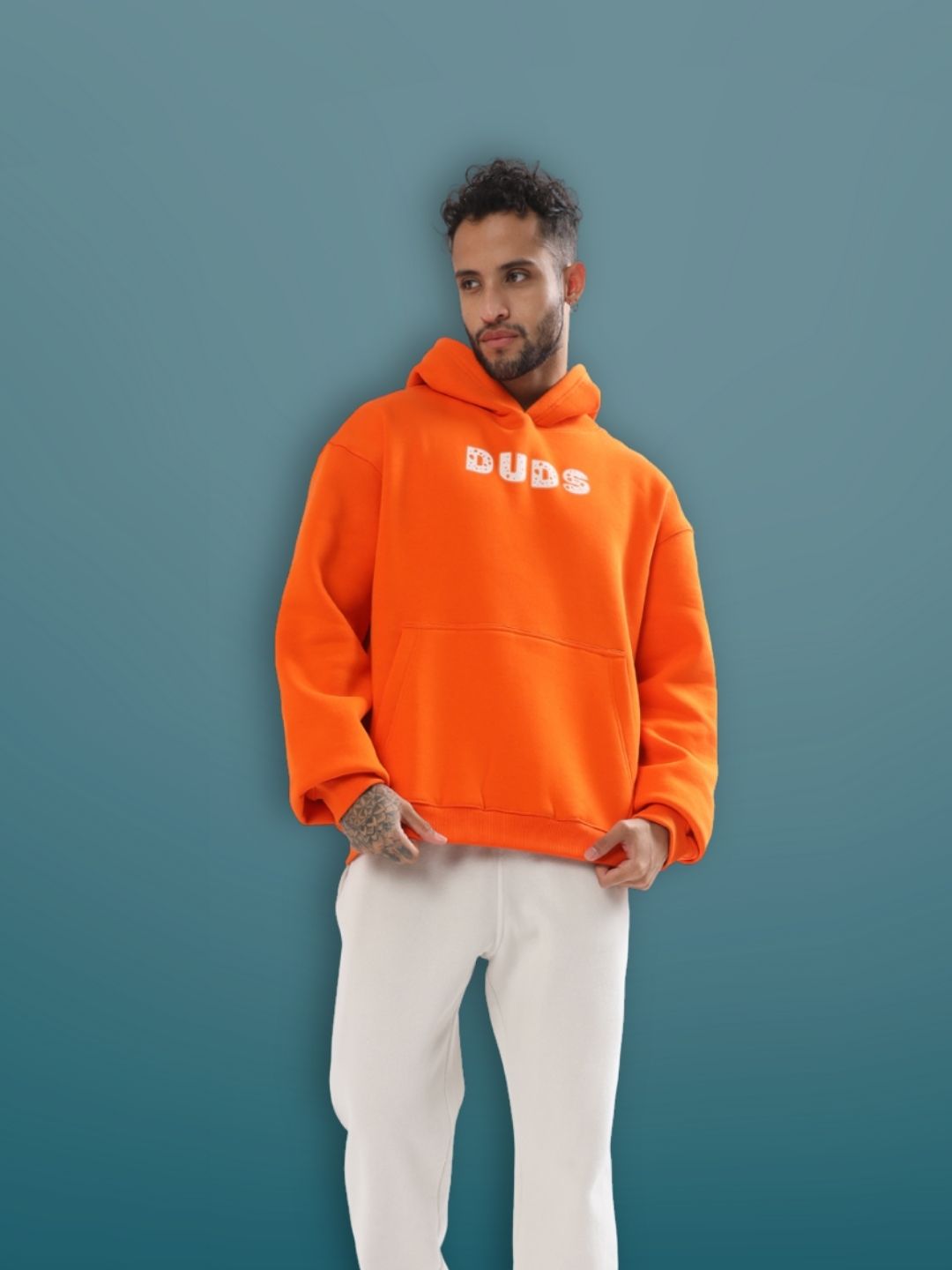 Courage Oversized Hoodie (Orange) - Wearduds