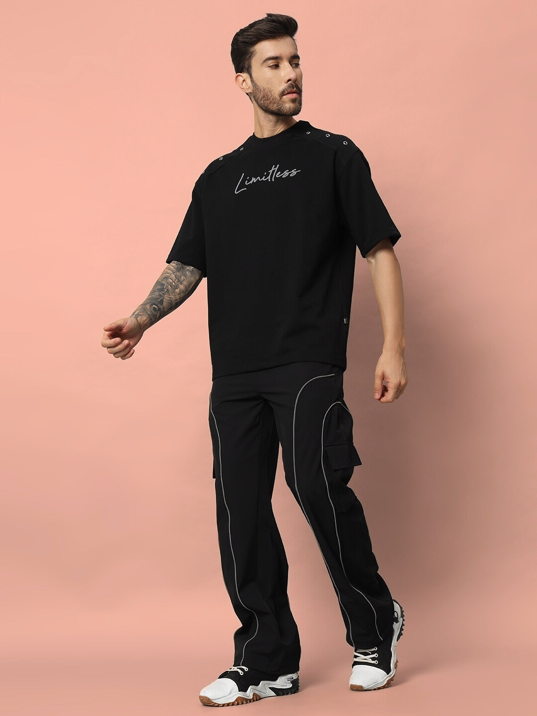 Limitless Reflector Over-Sized T-Shirt (Black)