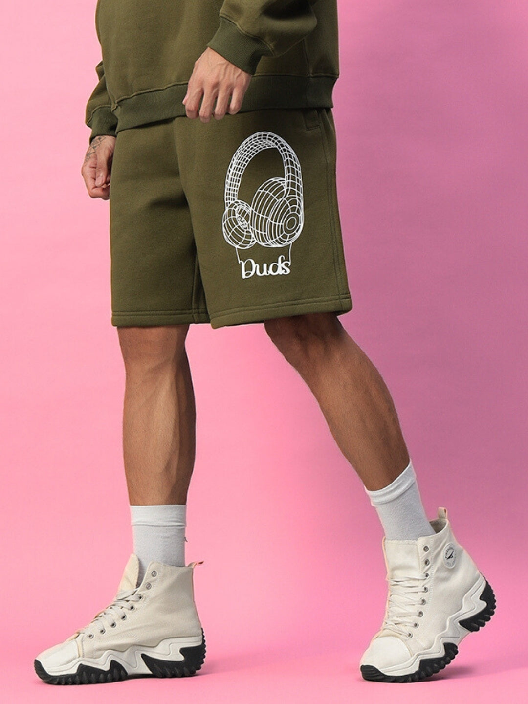 Opera Fleece Shorts (Olive Green)