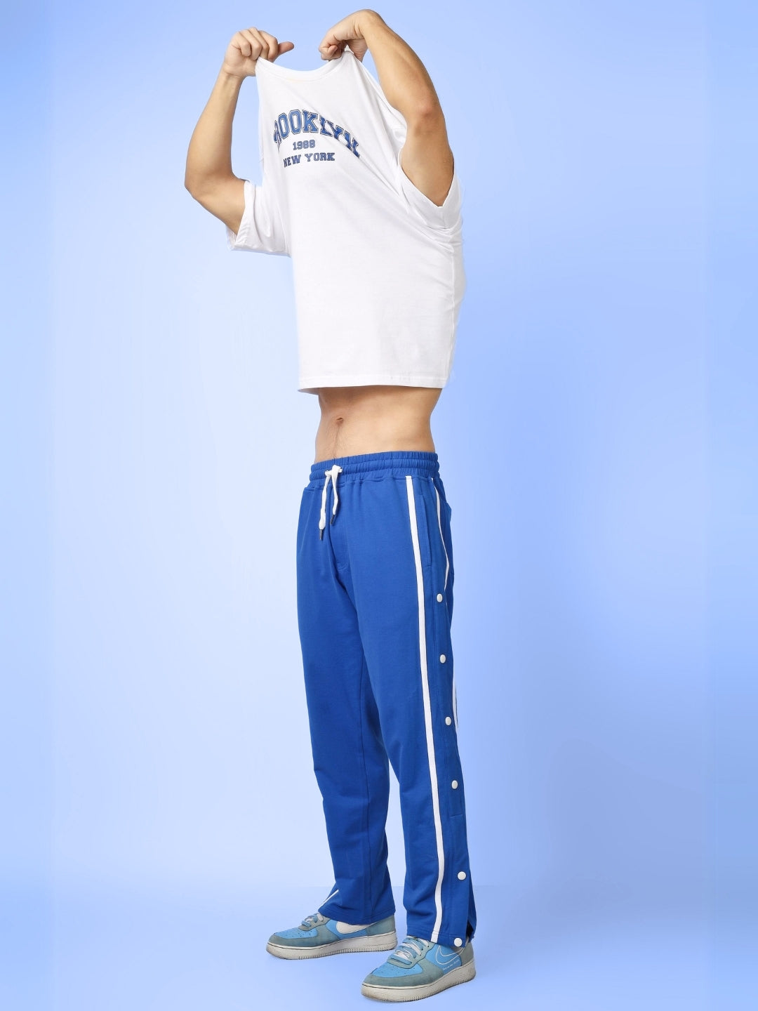 CONTRAST PANEL JOGGERS (BLUE)