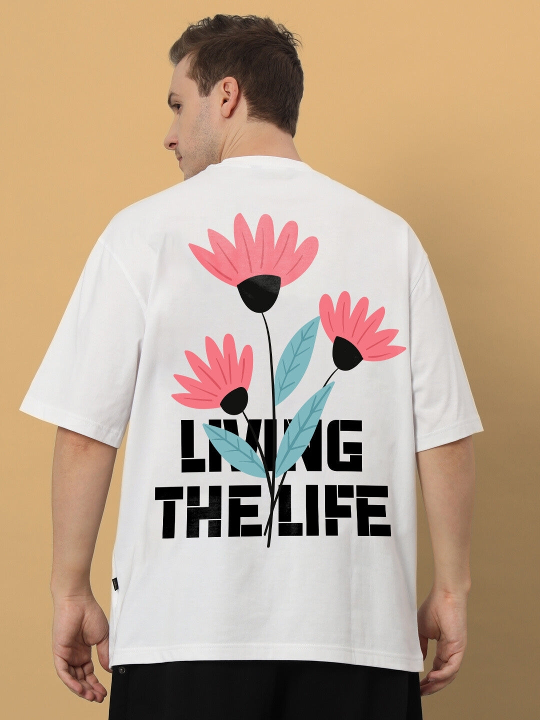 Living The Life Over-Sized T-Shirt (White)