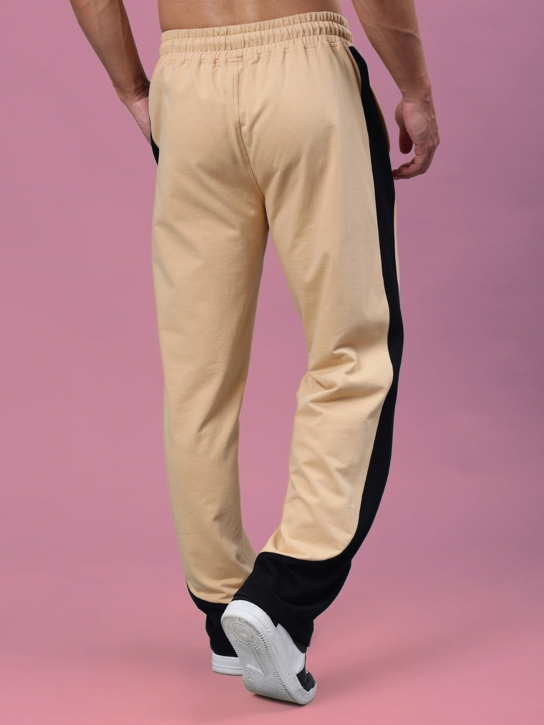 HURTLE BAGGY JOGGERS (BEIGE-BLACK)