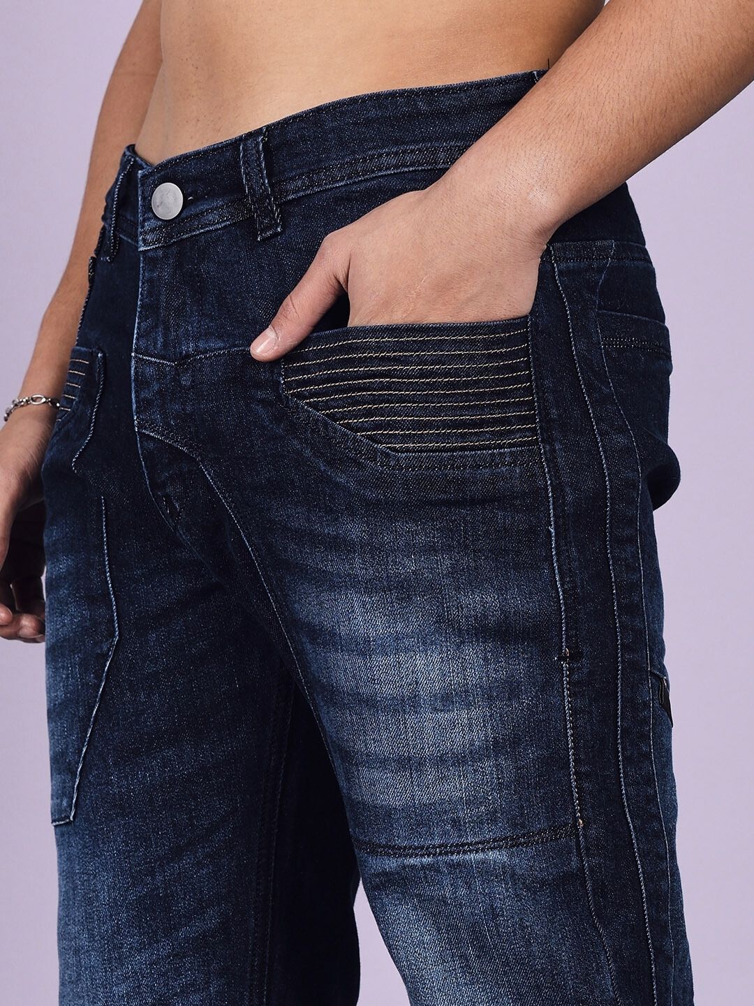 THRIFTY REGULAR FIT DENIM JEANS (DARK BLUE)