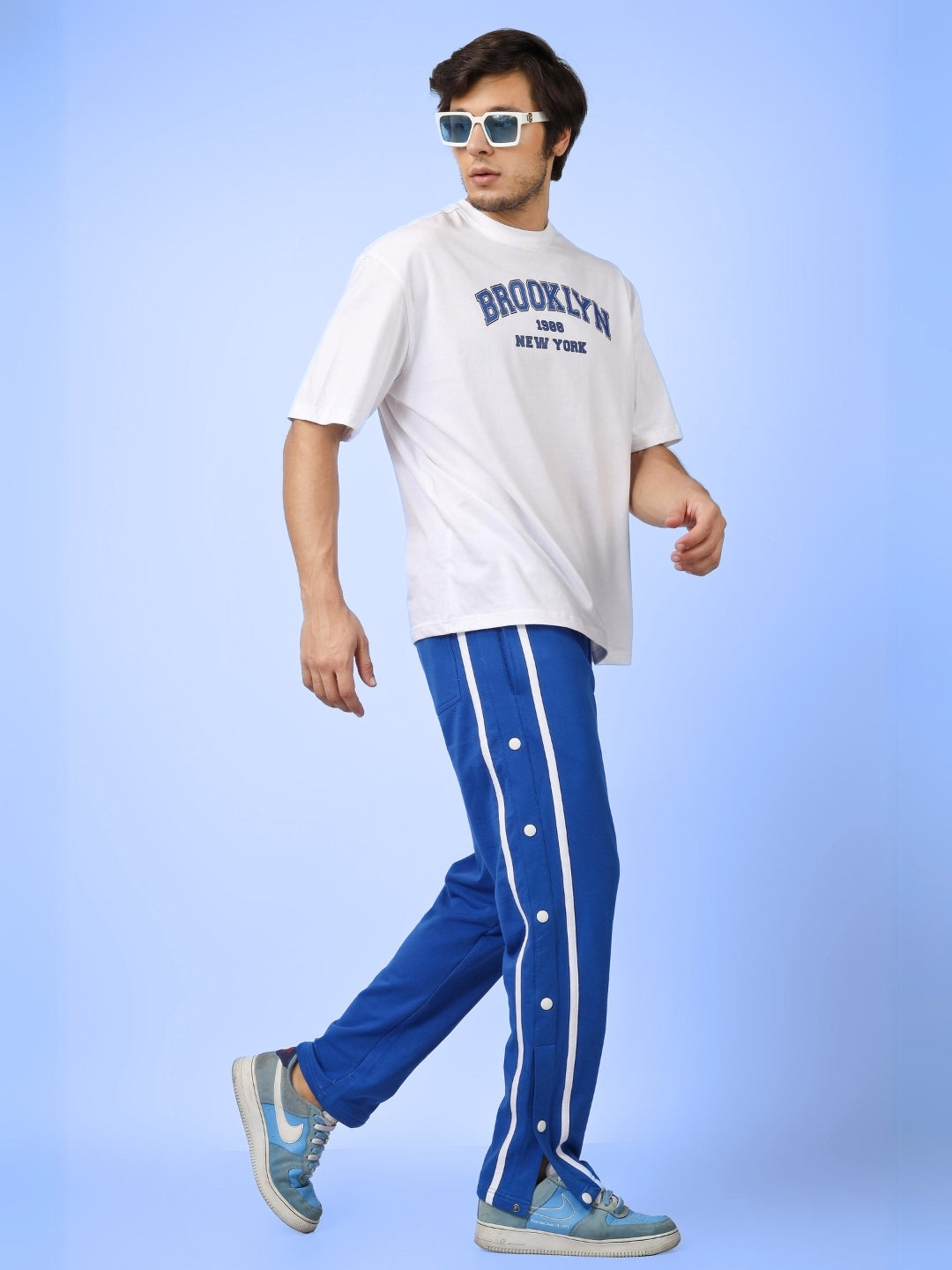 CONTRAST PANEL JOGGERS (BLUE)