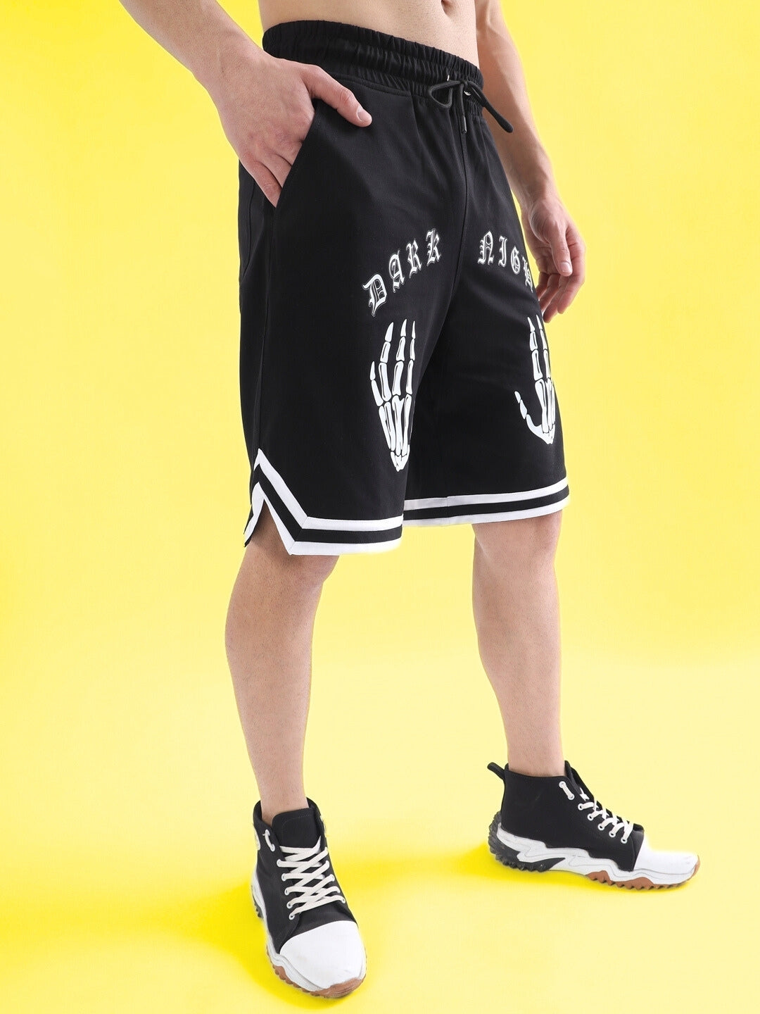 Dark Night Regular Fit Shorts (Black)