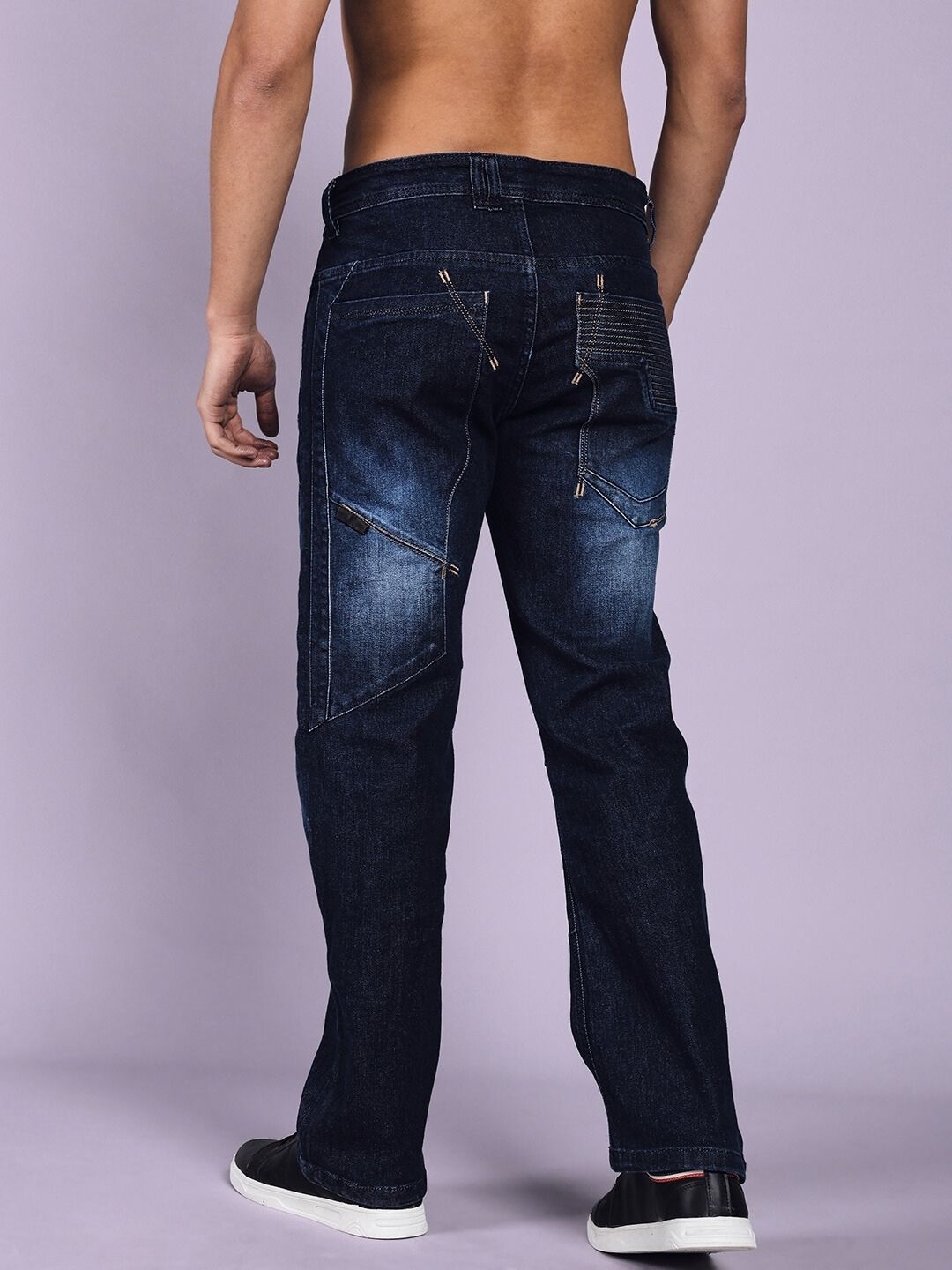 THRIFTY REGULAR FIT DENIM JEANS (DARK BLUE)