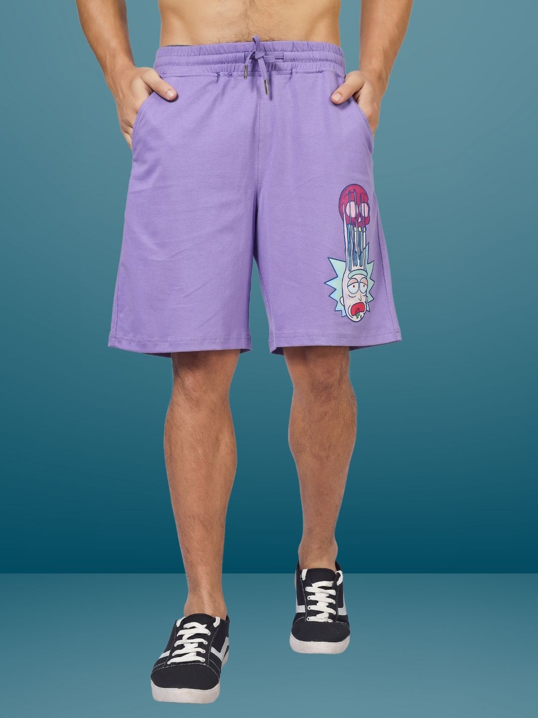 Morty-Fied Regular Fit Shorts (Lavender) - Wearduds